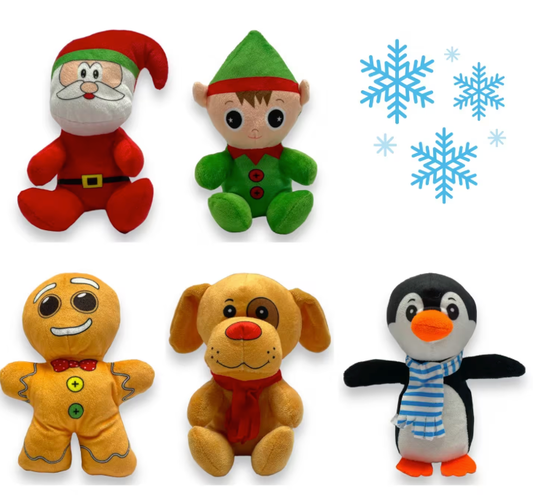 8″ CHRISTMAS CHARACTERS MIX 5 ASSTD