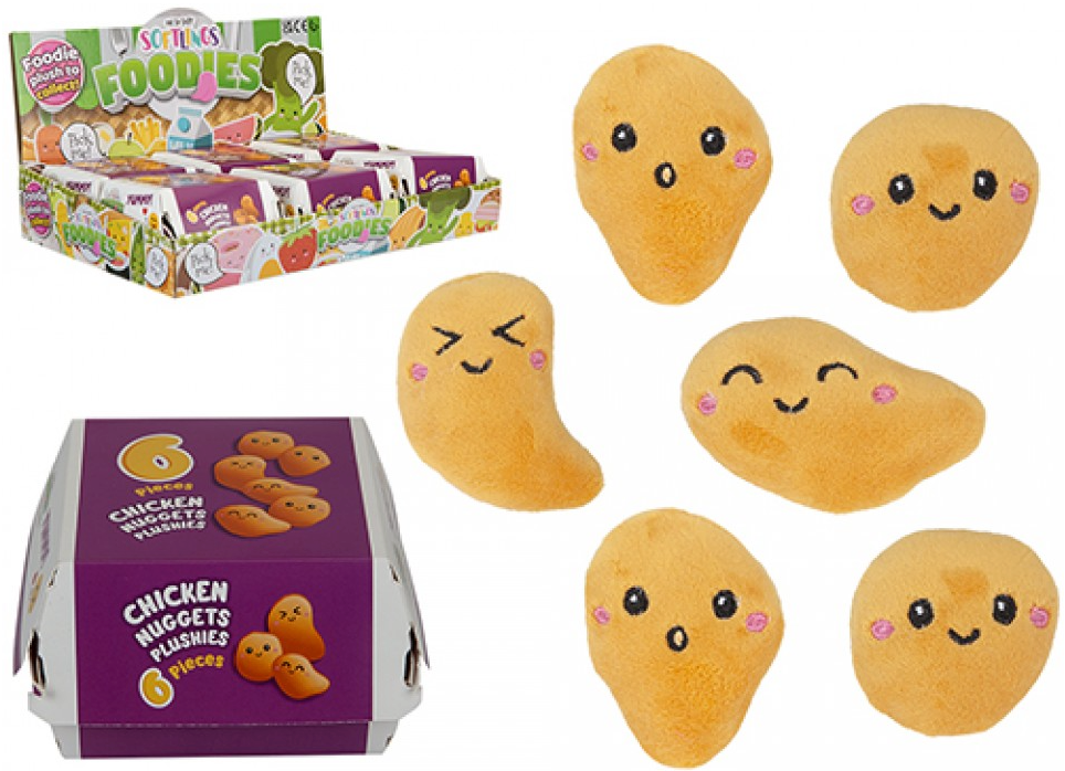 SOFTLINGS FOODIES 6 PIECE CHICKEN NUGGETS IN BOX 11CM