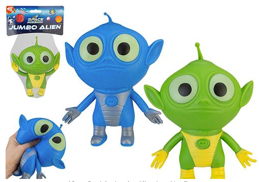 19cm Squishy Jumbo Alien In a Net Bag