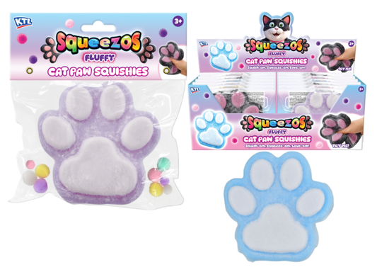 180g Large Fluffy Cats Paw With Glitter & Bobbles