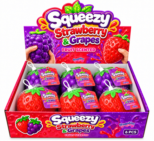 14cm Squeezy Strawberry /Grapes Asstd