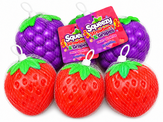 14cm Squeezy Strawberry /Grapes Asstd