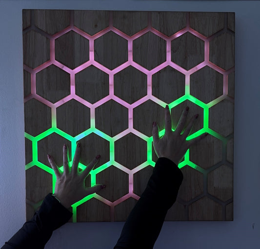 Touch Interactive Honeycomb Panel, Wall Mounted