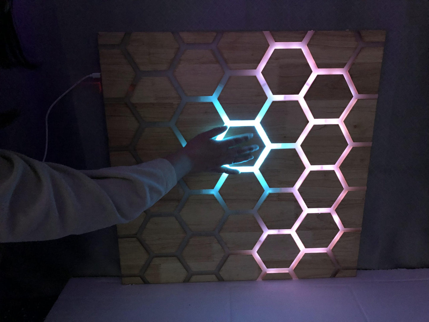 Touch Interactive Honeycomb Panel, Wall Mounted