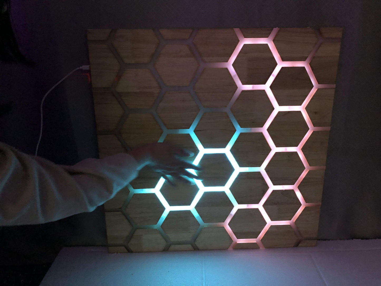 Touch Interactive Honeycomb Panel, Wall Mounted