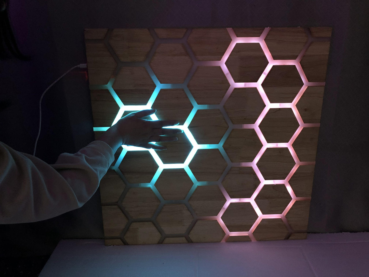 Touch Interactive Honeycomb Panel, Wall Mounted