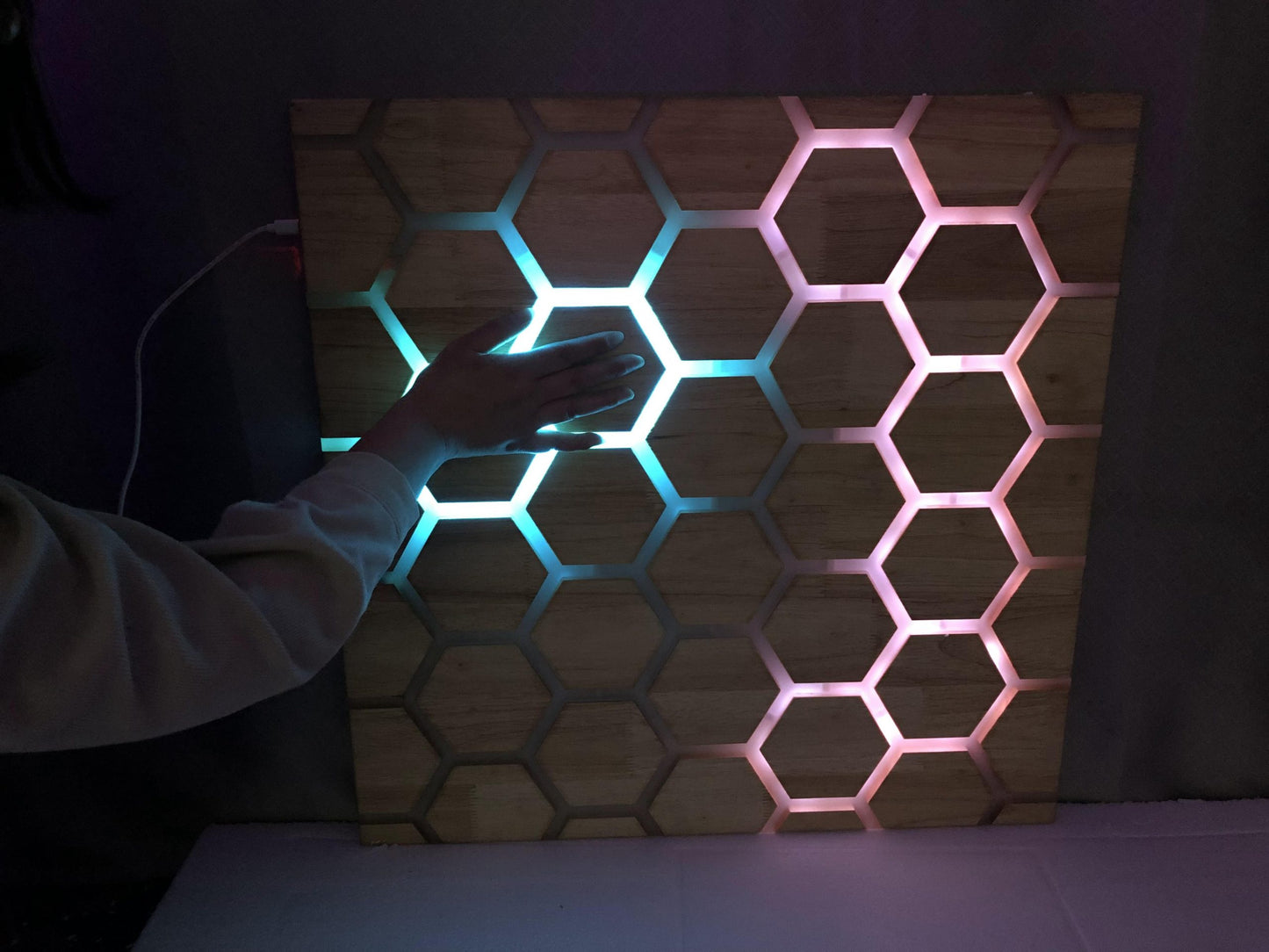 Touch Interactive Honeycomb Panel, Wall Mounted