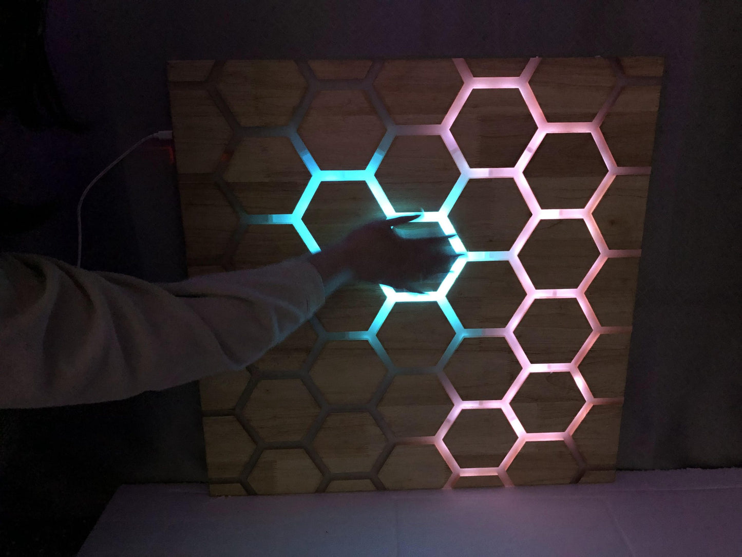 Touch Interactive Honeycomb Panel, Wall Mounted