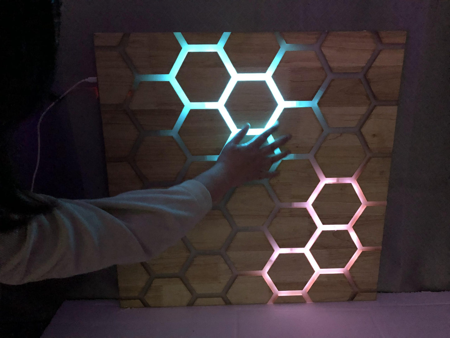 Touch Interactive Honeycomb Panel, Wall Mounted