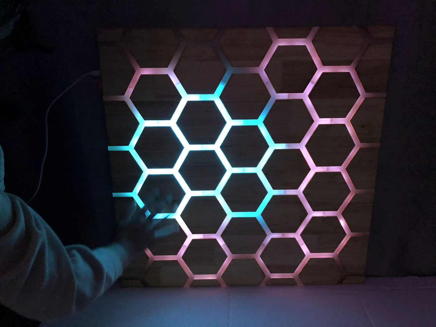 Touch Interactive Honeycomb Panel, Wall Mounted