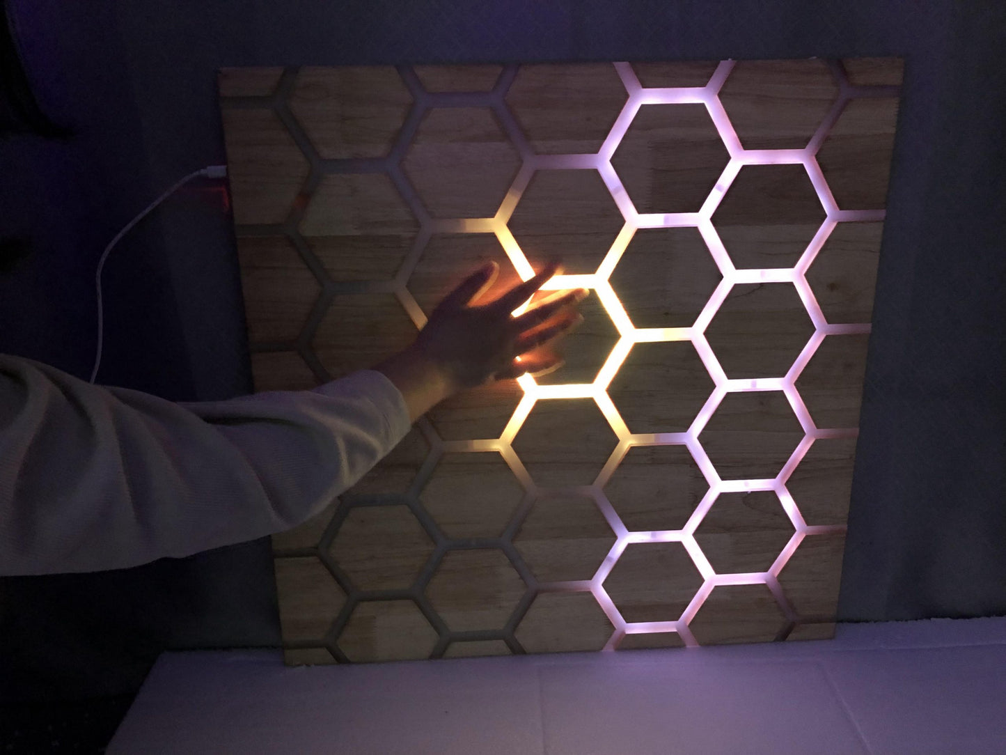 Touch Interactive Honeycomb Panel, Wall Mounted