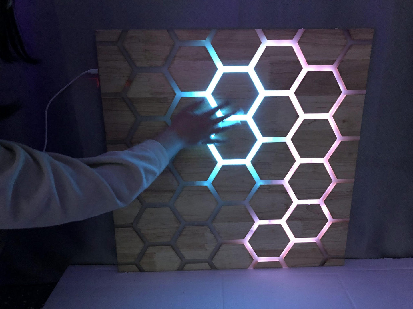 Touch Interactive Honeycomb Panel, Wall Mounted