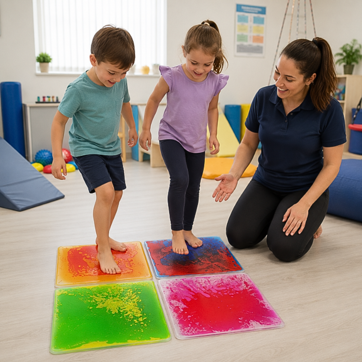 Small Liquid floor tiles 30x30cm (Pack of 4 Colours)