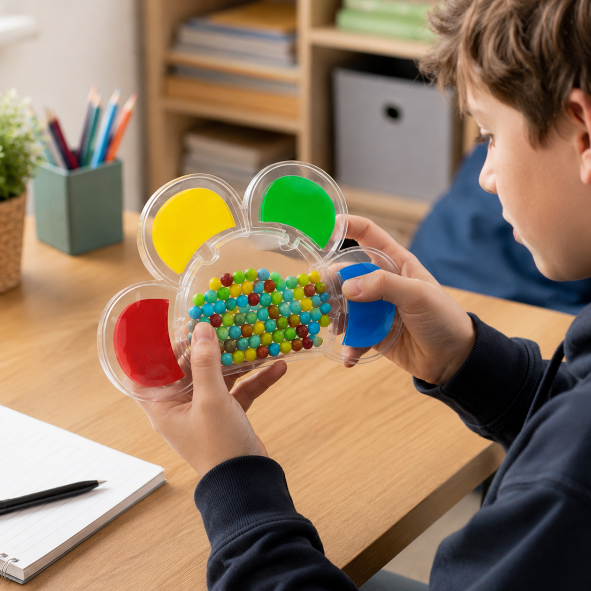 FLOWER BEAD MATCHING FIDGET PUZZLE