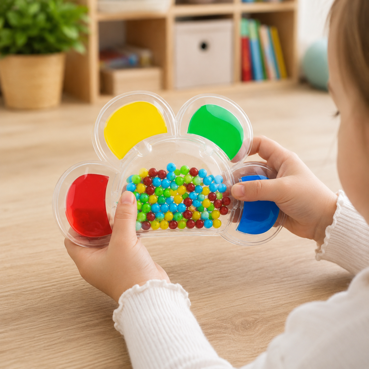 FLOWER BEAD MATCHING FIDGET PUZZLE