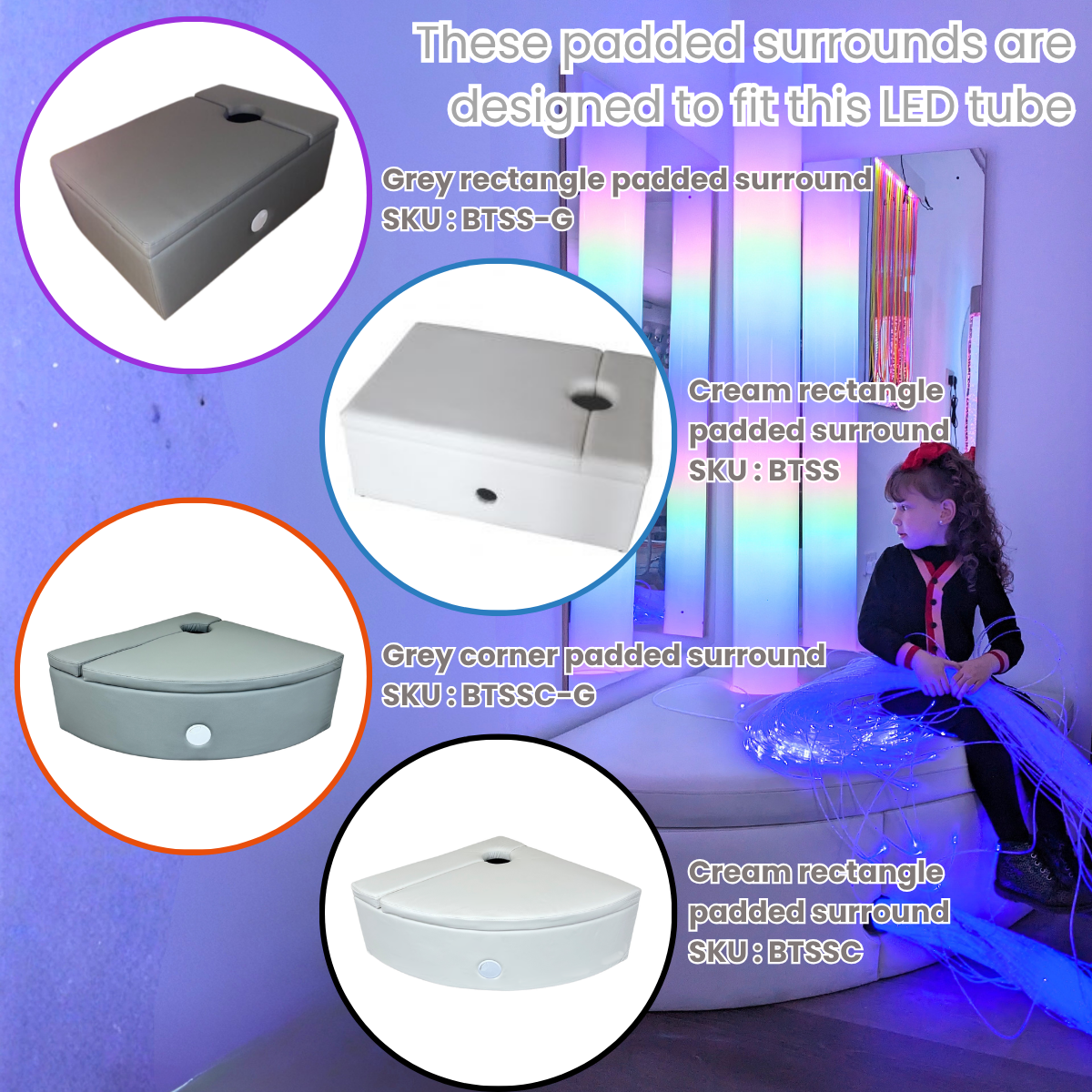 180cm Waterless Led Tube with Remote Control & Acrylic Bracket