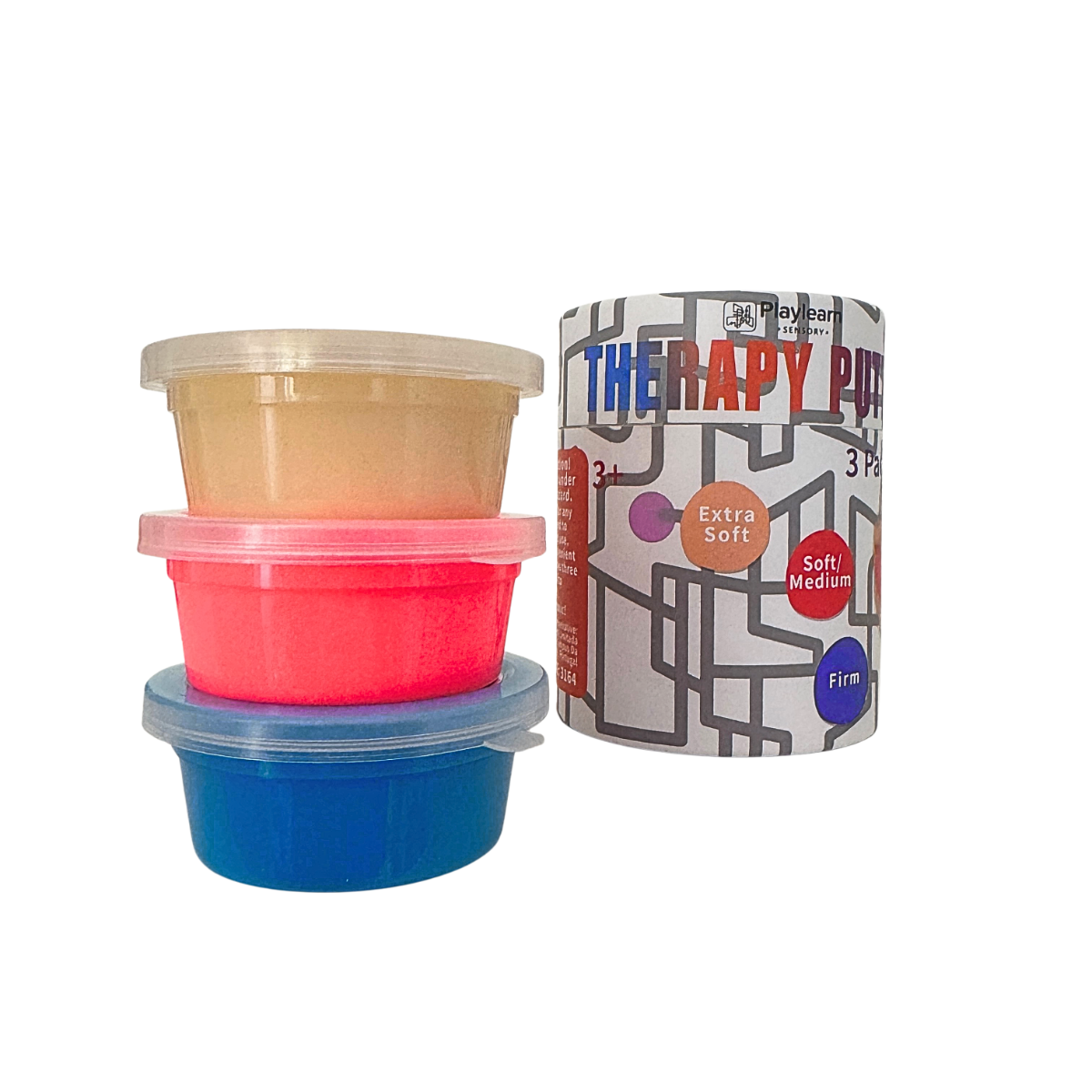 Therapy Putty (Set of 3) Extra Soft (Tan), Soft/Medium (Red) and Firm (Blue)