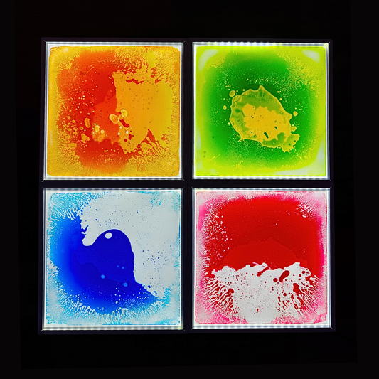 Light Up Sensory Floor Tile Kit (4 Tiles and 1 Adaptor) and Surround