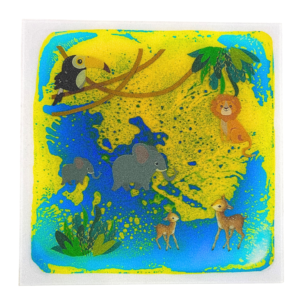 Animal Themed Liquid Floor Sensory Tiles Set of 4 30cm