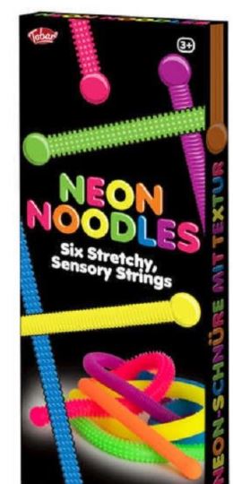 Neon textured noddles - Pack of 6 - SENsory Toys4U